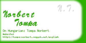 norbert tompa business card